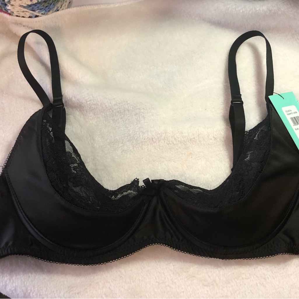 Fredericks Of Hollywood Megan Fox Black Satin Push Up Celestia Bra 38b